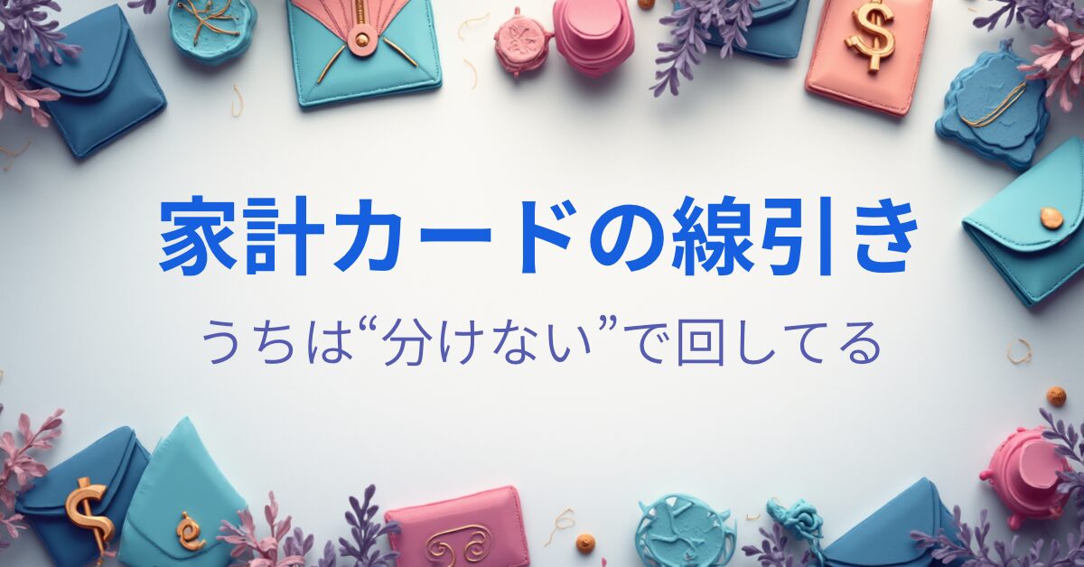 同棲の家計カードで支払いを共有する範囲（入れるもの・入れないもの）をまとめたアイキャッチ